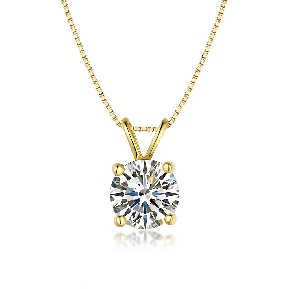 1 2Ct Moissanite Pendant Necklace