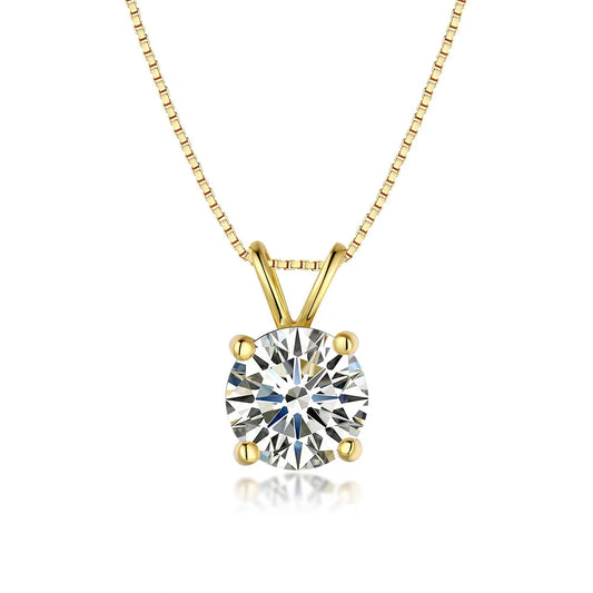 1 2Ct Moissanite Pendant Necklace