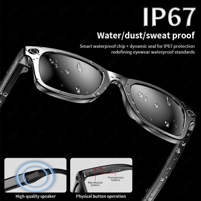 Lige Camera Smart Sunglasses Video