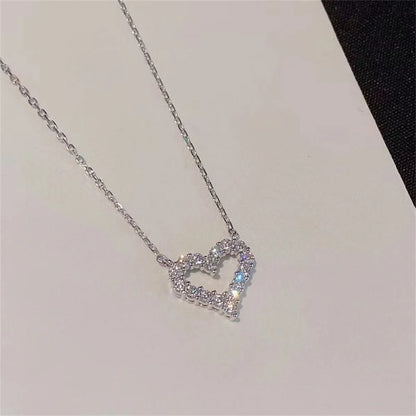 Kpop Crystal Hollow Love Pendant
