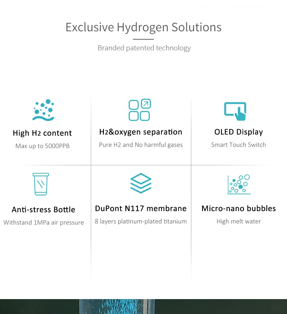 BlueVida New 8th Generation Hydrogen Water Generator Bottle