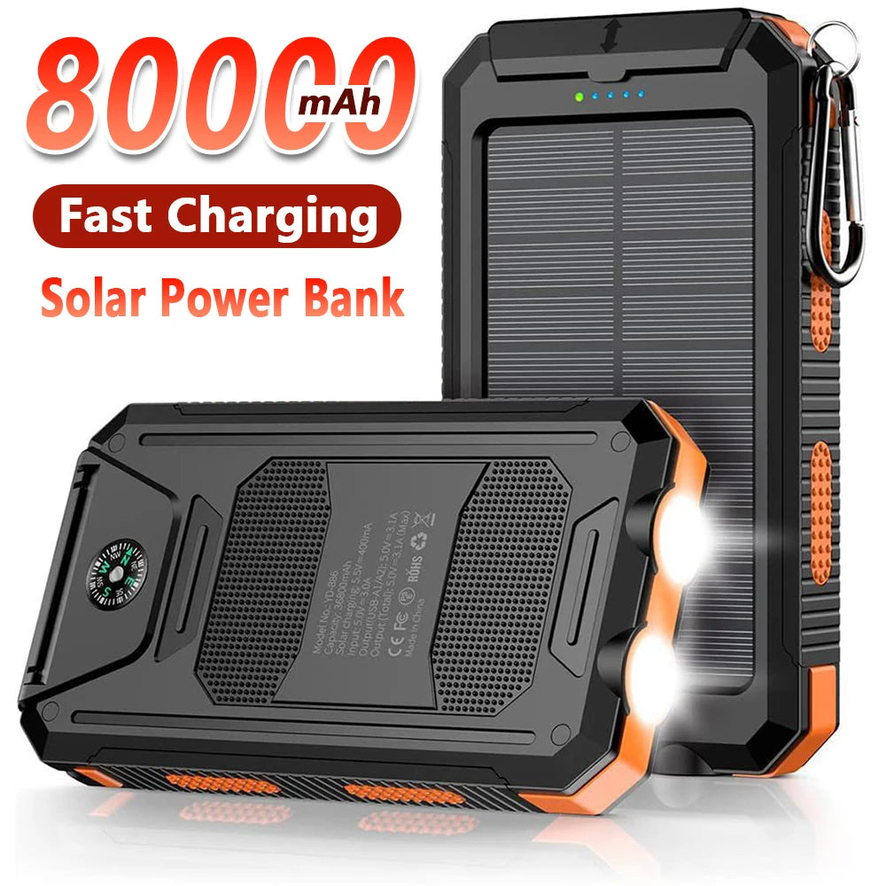 Solar Power 80000Mah Portable Charging