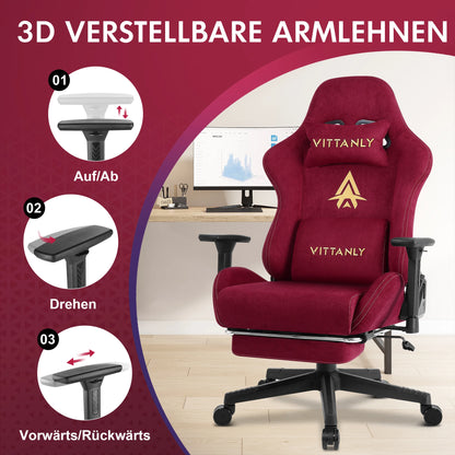 Ergonomic Red Gaming Chair For