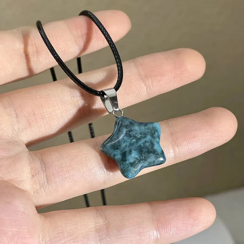 Pentagram Star Crystal Pendant Necklace