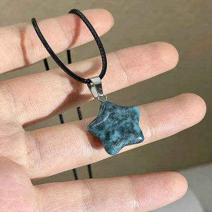 Pentagram Star Crystal Pendant Necklace