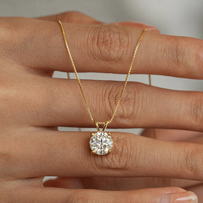 1 2Ct Moissanite Pendant Necklace