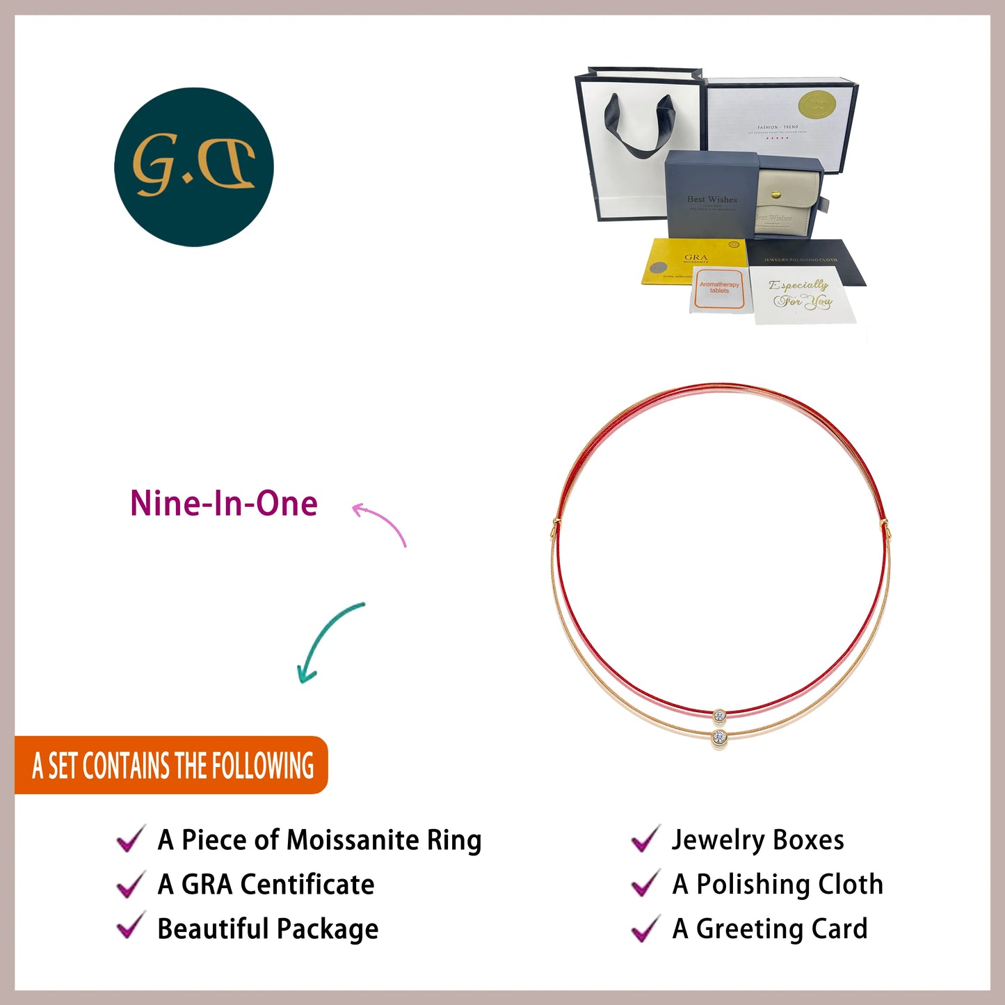 Elegant Double Layer Moissanite Necklace