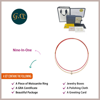 Elegant Double Layer Moissanite Necklace