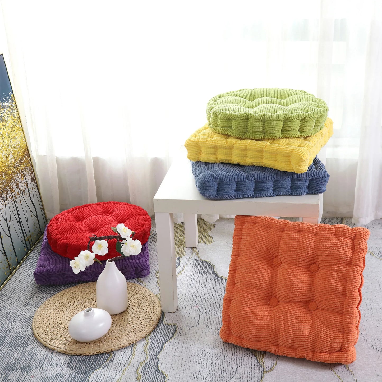 Tufted Corduroy Cushion