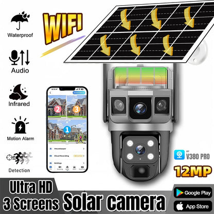 Solar Camera Outdoor 12Mp 6K