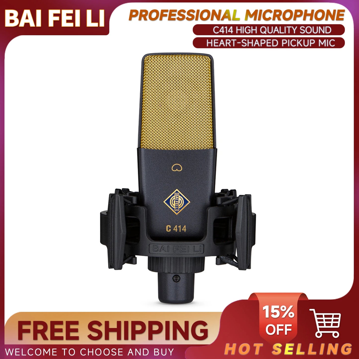Baifeili C414 Condenser Xlr With