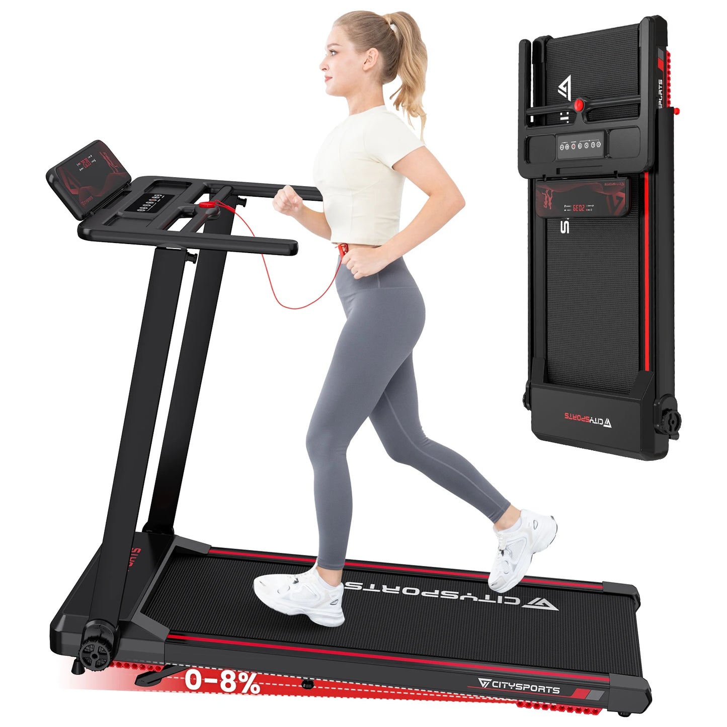 Citysports Pro Electric Folding Treadmill