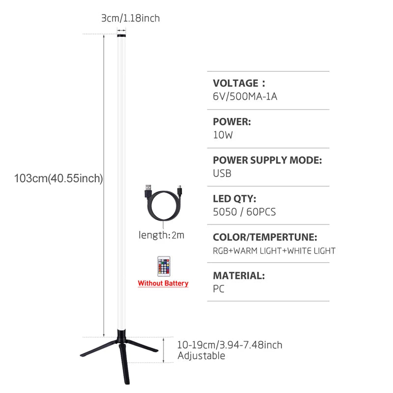 133Cm Rgb Led Floor Lamp
