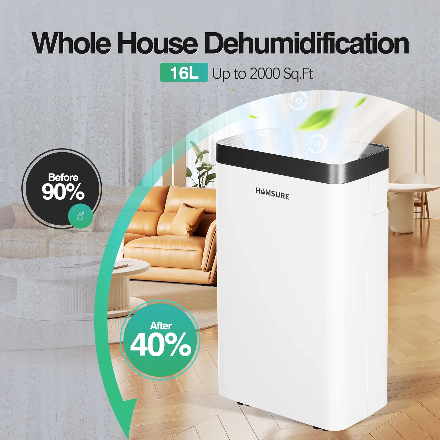 Humsure Dehumidifier 16 L Day