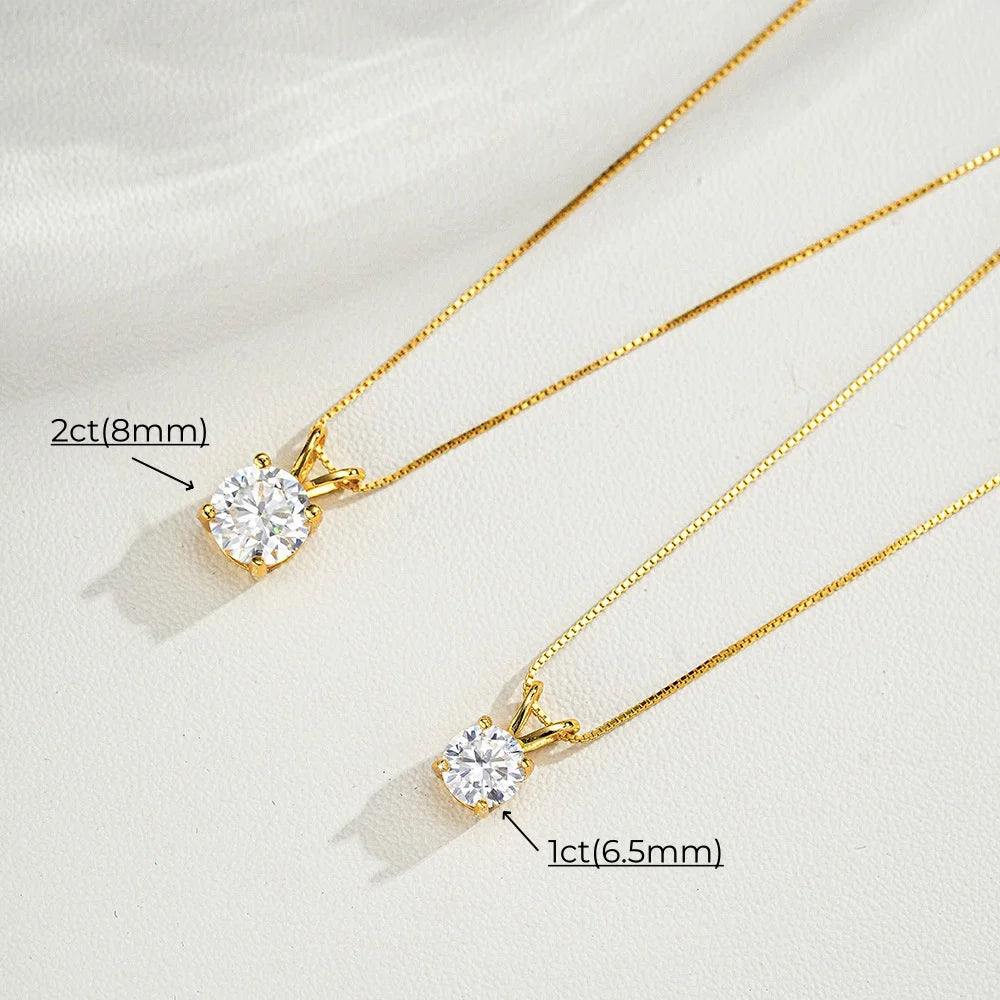 1 2Ct Moissanite Pendant Necklace