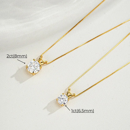 1 2Ct Moissanite Pendant Necklace