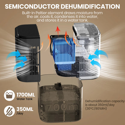 Portable Dehumidifier With 35 Ounces