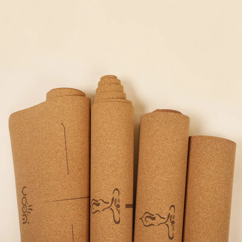 Natural Rubber Cork Yoga Mat