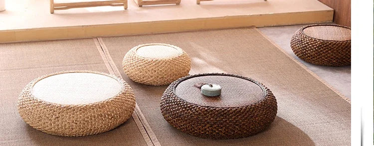 Natural Straw Tatami Pouf