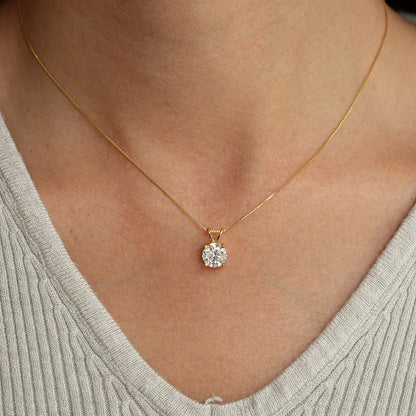 1 2Ct Moissanite Pendant Necklace