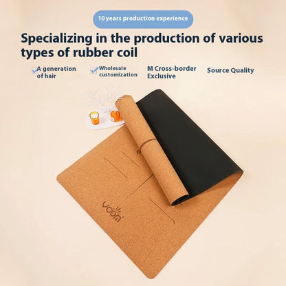 Natural Rubber Cork Yoga Mat