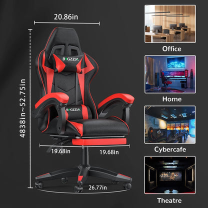 Gaming Chair With Footrest Gamer