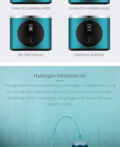 BlueVida New 8th Generation Hydrogen Water Generator Bottle