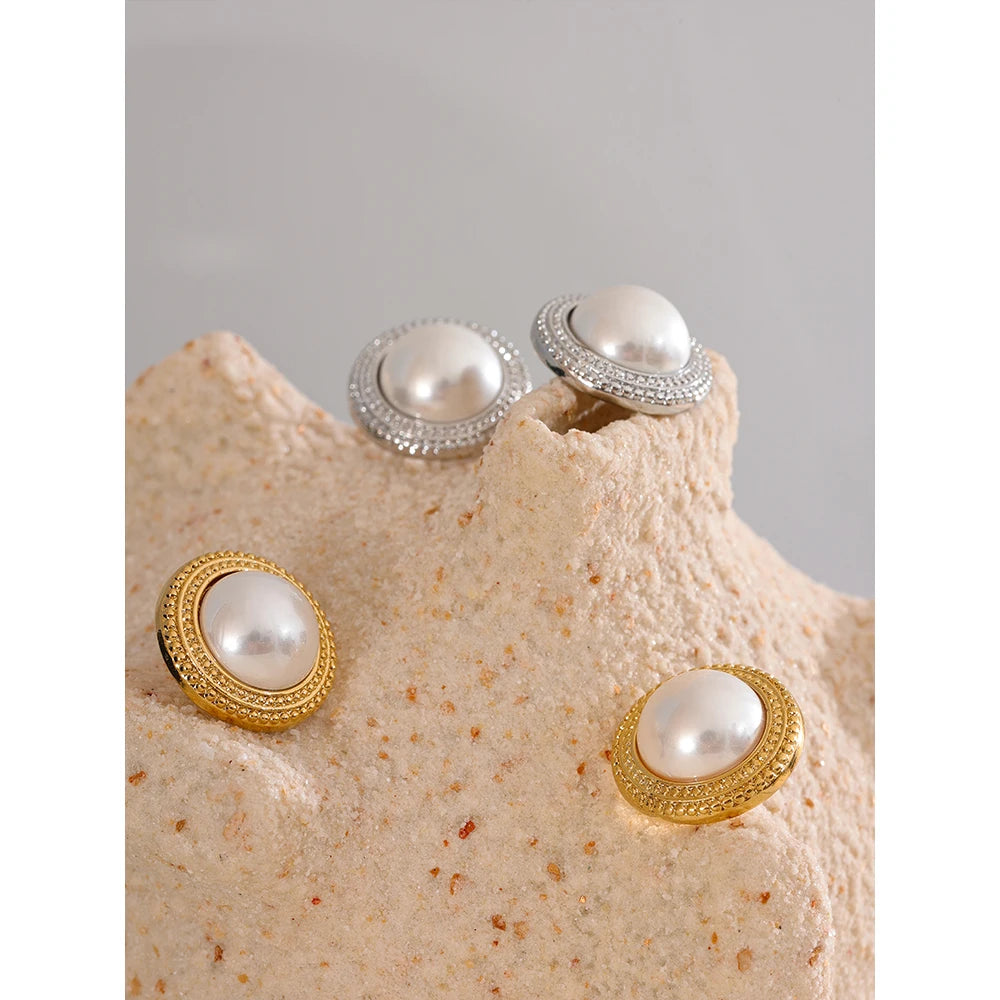 Yhpup Korean Imitation Pearls Round