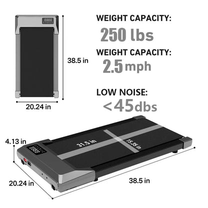 2In1 Walking Pad Treadmill Portable