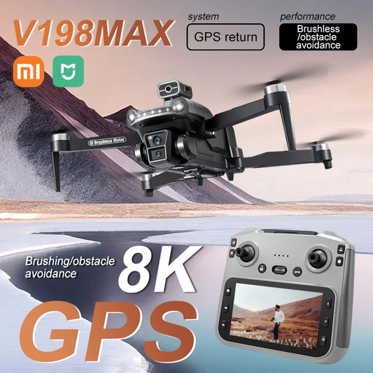 Xiaomi Mijia V198MAX Drone 8K Profesional FPV Brushless Laser obstacle avoidance Aerial Optical Foldable Quadcopter Mini 4K Dron