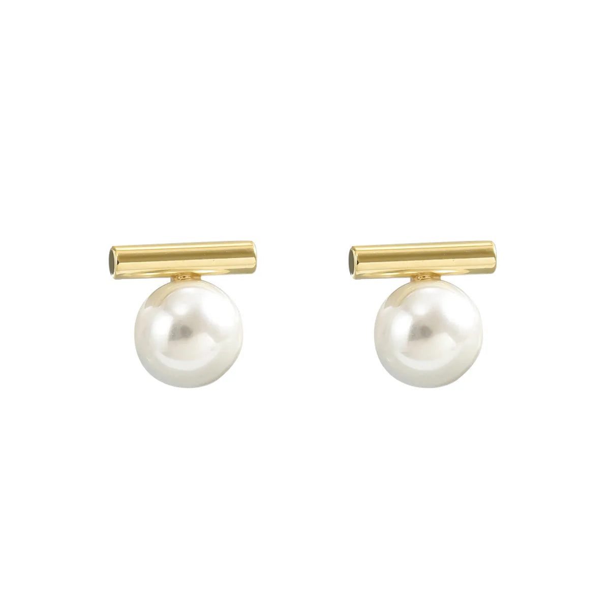 Simple Imitation Pearl Stud Earrings