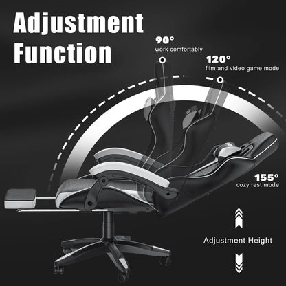 Gaming Chair With Footrest Gamer