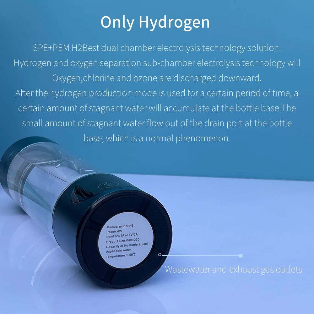 BlueVida New 8th Generation Hydrogen Water Generator Bottle