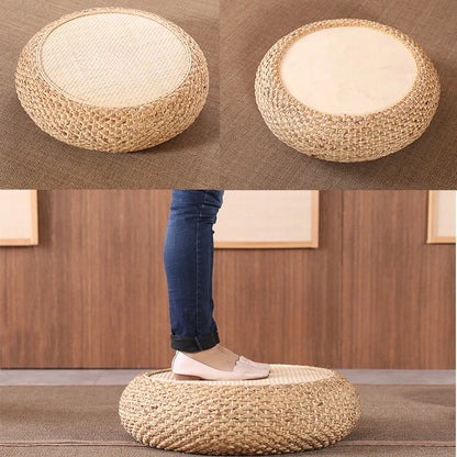 Natural Straw Tatami Pouf