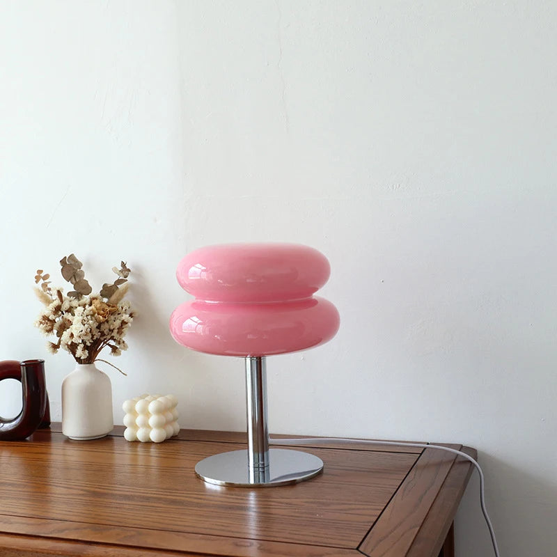 Macaron Glass Table Lamp Trichromatic