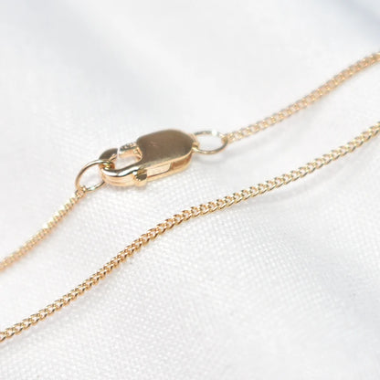 1Mm Curb Chain Necklace 14K