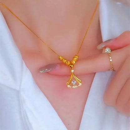 Authentic 18K Gold Diamond Ginkgo