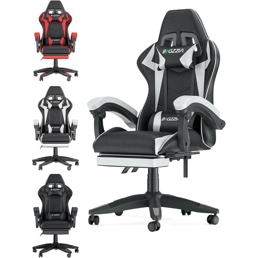 Gaming Chair With Footrest Gamer