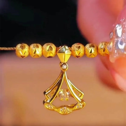 Authentic 18K Gold Diamond Ginkgo