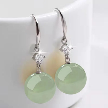 Vintage Palace Green Jade Earrings