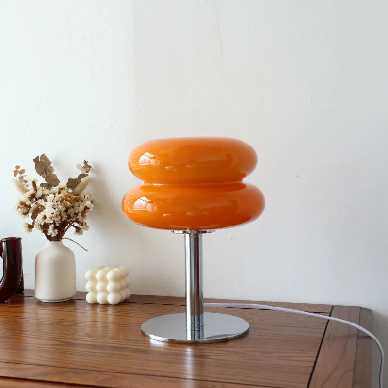 Macaron Glass Table Lamp Trichromatic