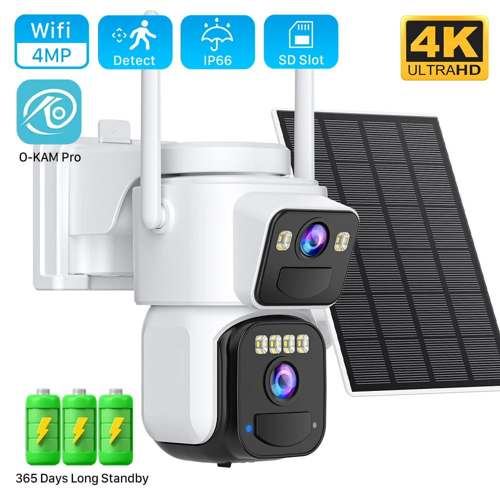 8Mp Dual Lens Solar Wifi