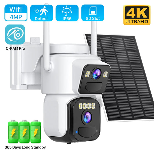 8Mp Dual Lens Solar Wifi