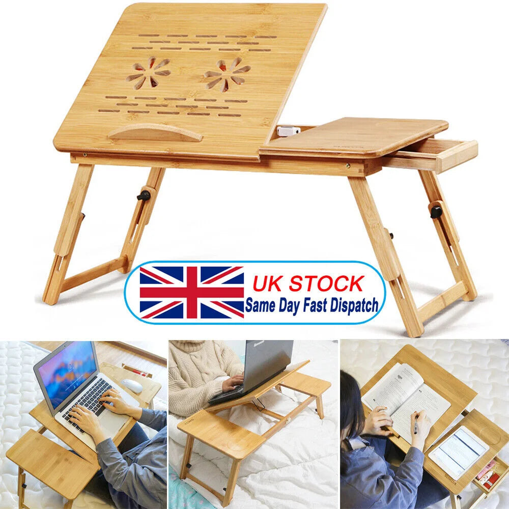 Bamboo Laptop Desk Large Folding