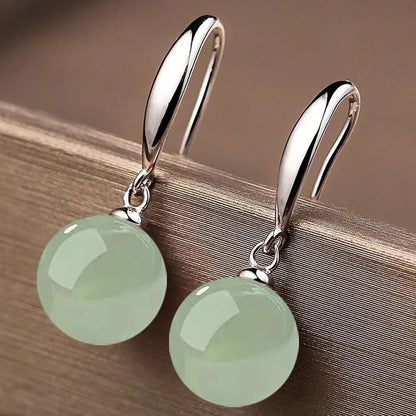 Vintage Palace Green Jade Earrings