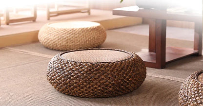 Natural Straw Tatami Pouf