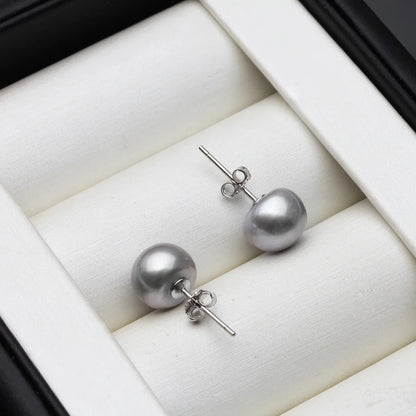 Genuine Freshwater Pearl Stud Earrings