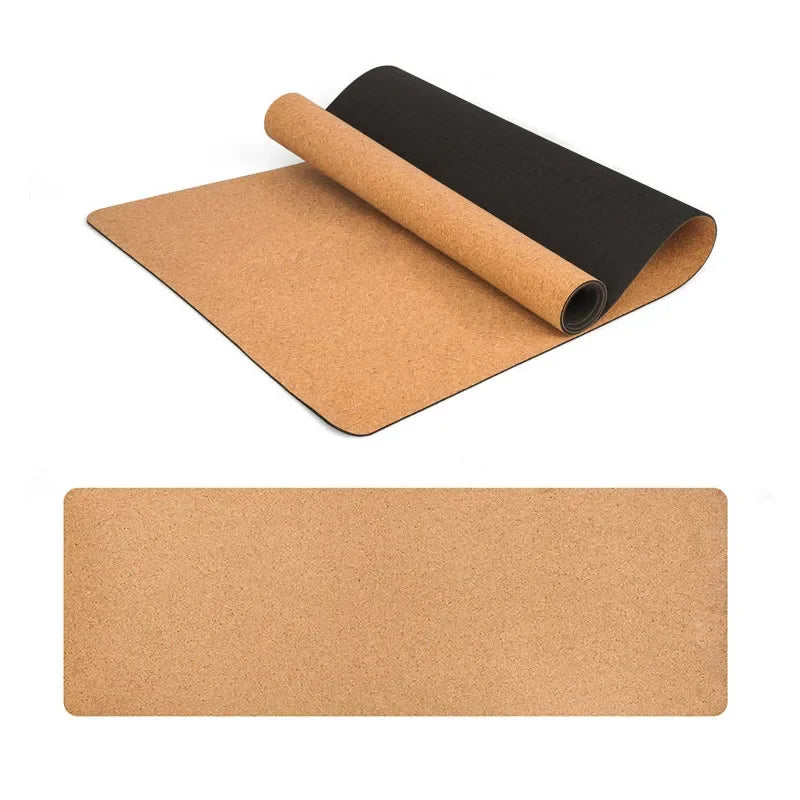 183X61Natural Cork Tpe Yoga Mat
