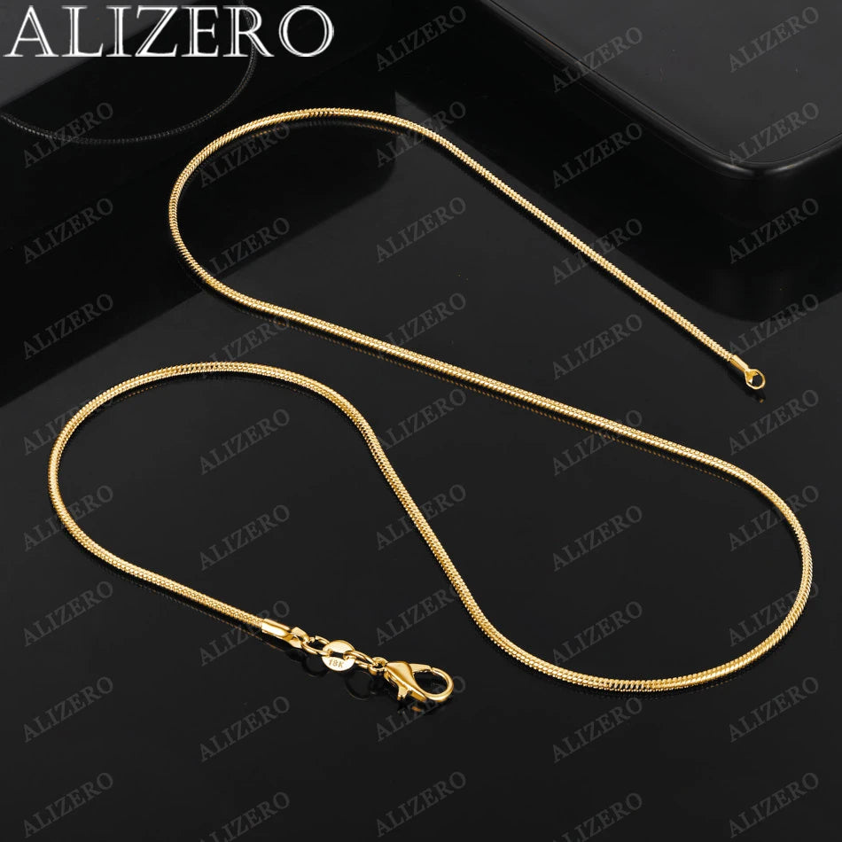 Alizero 18K Gold 2Mm Snake