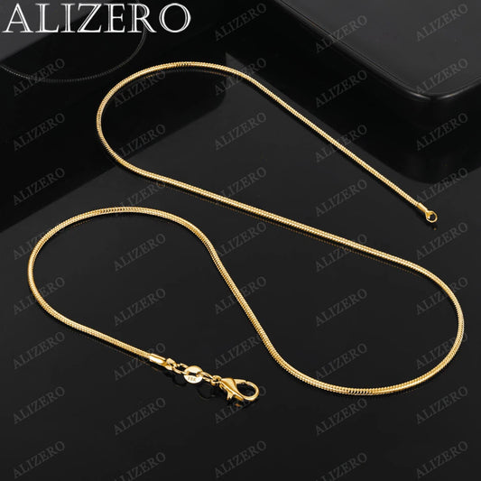 Alizero 18K Gold 2Mm Snake